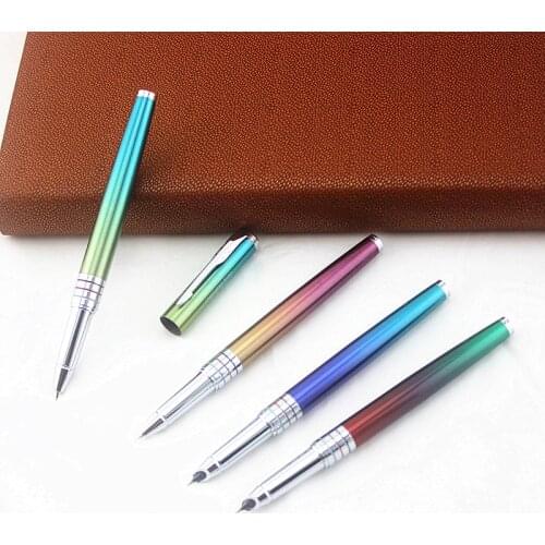 New Style Luxury High Quality Colorful Body Fountain Pen 0.38mm Nib Ink Pen Financial Office Supplies for Gift