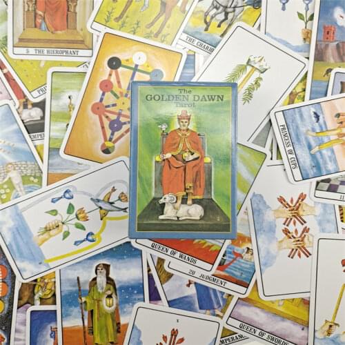 New Golden Dawn Tarot Deck Women Girls English Board Game for Persnal Use PDF Guidebook Oracle Cards