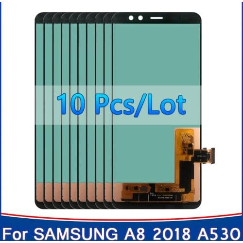 10 piece 5.6'' Original OLED A530 Lcd for Samsung A8 2018 A530 A530F/DS LCD Display Touch Screen Digitizer Assembly Replacement