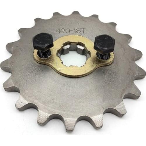 420 18T Front Engine Sprocker With Bolts And Mounts ID 17mm for 50cc-125cc 140 150cc Pit Dirt Bike/ATV