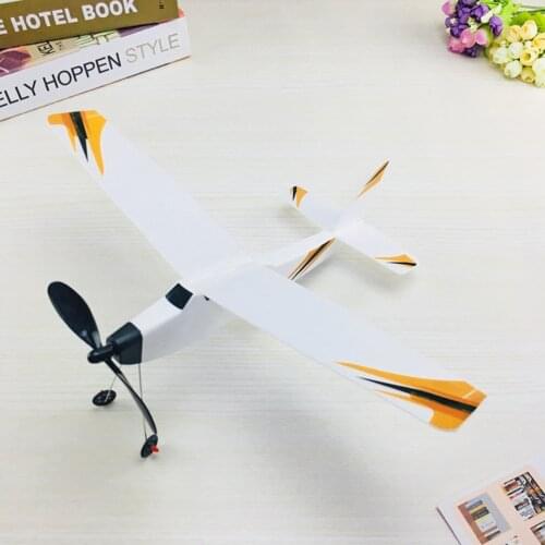 DIY Rubber Band Powered Aircraft Glider Airplane Model Outdoor Sports Flying DIY Toys (Random Style)