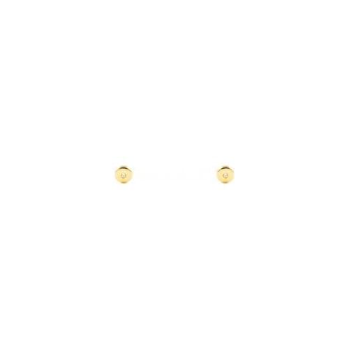 Earrings Bebe gold first round posture with zirconia (9kts)