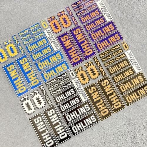 OHLINS Motorcycle Reflective Decal Helmet Decoration Logo Suspension Shock Absorption Refitting Motorcycle Waterproof Sticker