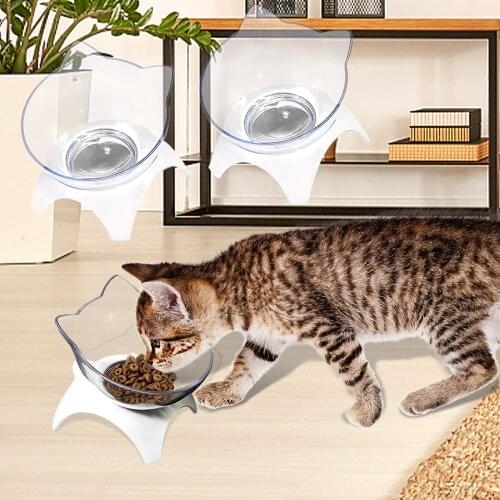 Et Dog Cat Slow Feed Protect Spine Bowl Drinking Small Dog Protection Stomach Bowl Double Drinking Dish Feeders Accessories L*5
