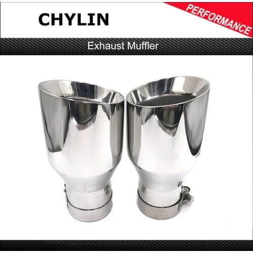 Newest Style Stainless Steel UniversalExhaust System End Pipe+Car Exhaust Tip 1 Piece