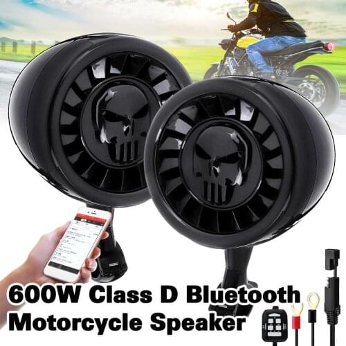Waterproof Audio Player Bluetooth Speakers For Motorcycle Portable 600W MP3 Music Stereo Motos Handlebar Audio Amp System