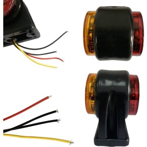 1pc 14LED Car Trailer LED Side Marker Light Yellow Red Turn Signal Clearance Light Indicator Lamp for t.u.k.D7WD