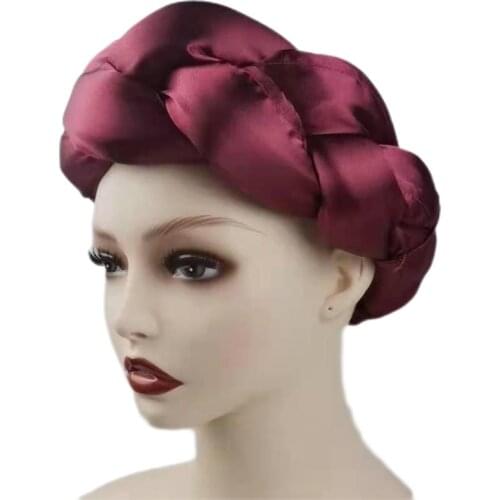 2021 Summer Sexy Fashion Style African Women Solid Color Headtie African Hats