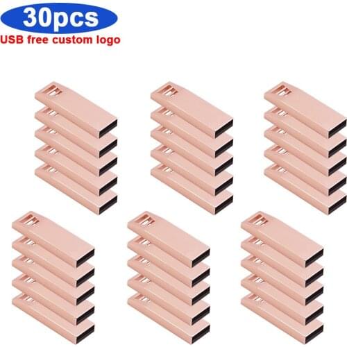 30pcs/lot hot sale usb flash drive 32GB 64GB metal waterproof pen drive 4GB 8GB 16GB memoey stick pendrive USB 2.0 flash disk