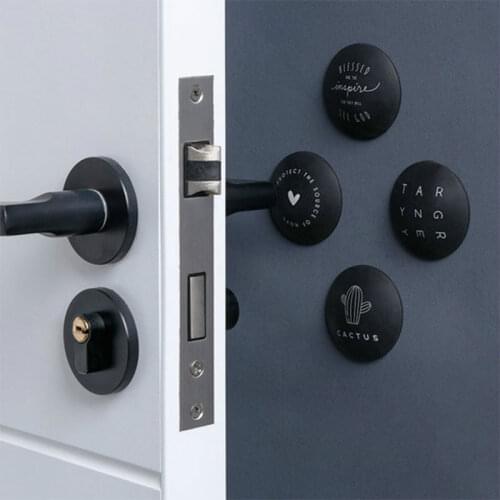 4pcs/lot Baby Safety Cartoon Wall Anti-collision Stickers Pad Back Door Handle Protection Mat Door Lock Mute Crash Shock Pad