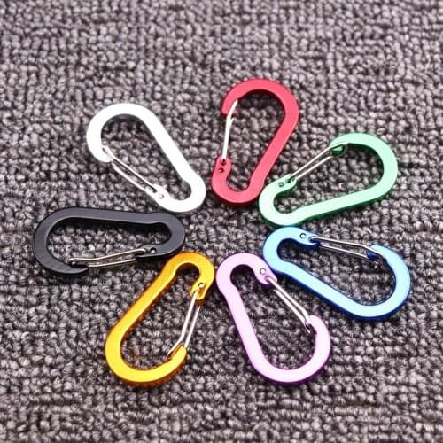 5PC Aluminum Alloy Carabiner Outdoor Backpack Camping Climbing Booms Fishing Hook Keychain Lock Buckle Snap Clip Tools
