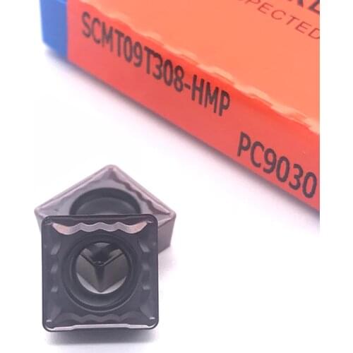 50PCS SCMT09T308 HMP PC9030 Carbide Insert Plates Lathe Turning Holder SSKCR/SSSCR/SSDCN Blades Suitable for Stainless Steel