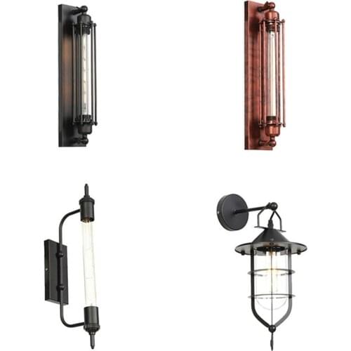 American vintage wall lamp indoor lighting bedside lamps wall lights for home110V/220V E27 T30 Edison bulb lights wandlamp