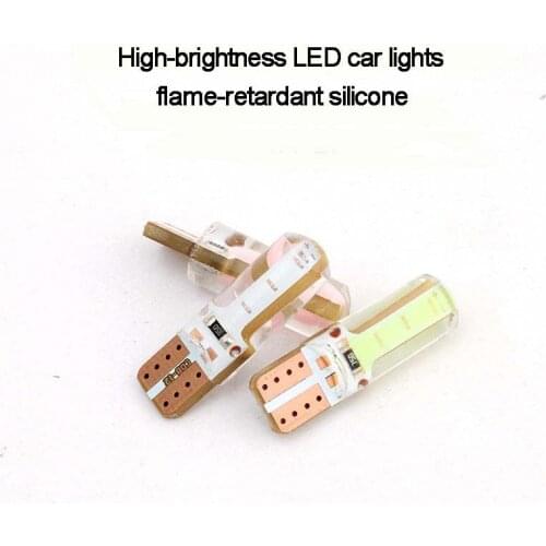 Automobile COB Lamp Silicone Waterproof Parking Bulb W5W Led Width Indicator Reading Signal Crystal Wedge T10 Car Accessories