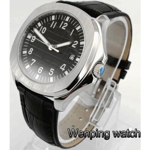 New Bliger no logo mans luxury watch 40mm sapphire glass Silver Dial Date Automatic Mens mechanical waterproof Watches