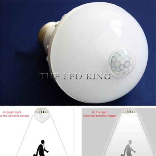 E27 220V Sensor LED Lamp Bulb PIR Infrared Motion/Sound+Light Sensor Control automatic Smart Body Detection Led SMD 5730