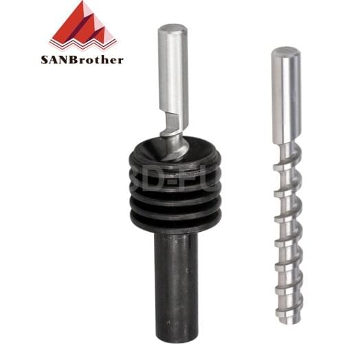 8MM x 82MM / 10x120MM Ceramic Mud Powder Extruder Micro Screw Throat Feed Rod Feed Rod 3D Printer Accessories
