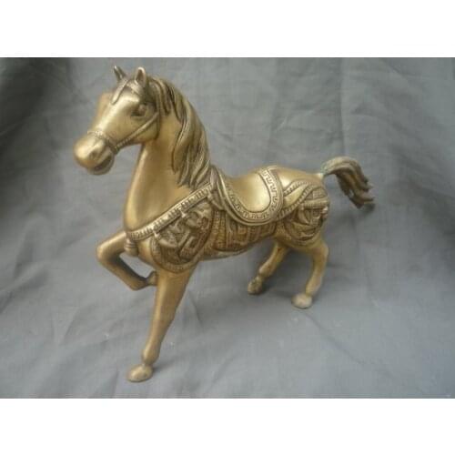 Elegant Old Qing Dynasty copper carving-- horse statue /sculpture, best collection&adornment,free shipping