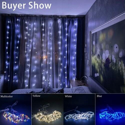 3m*1m LED Curtain String Light Garland Wedding Party Decorations Table Bridal Shower Bachelorette Birthday christmas New Year