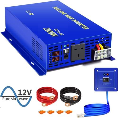 XYZ INVT 2000W Pure Sine Wave Inverter 12V 220V DC TO AC 220V Customizable Solar Inverters With Wired Remote Control