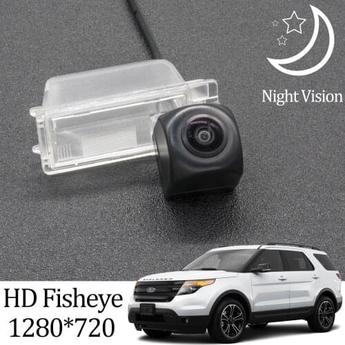 Owtosin HD 1280*720 Fisheye Rear View Camera For Ford Explorer SUV MK5 2011 2012 2013 2014 2015 Car Reverse Parking Accessories