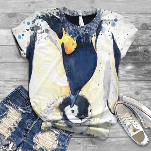 2021 mens and womens casual summer fashion 3D bird print T-shirt comfortable outdoor street shirt childrens T-shirt