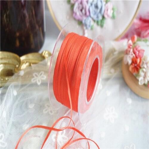 New color 2mm Solid colors of 100% pure silk embroidery ribbon thin taffeta high quality silk ribbon Anya Ribbon Handcraft