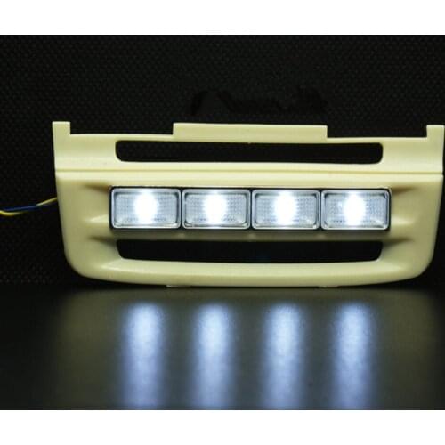 Remote control scania truck front grimace plate w/ led lights set for tamiya 1/14 scale scania R620 56323 R470 trailer tractor