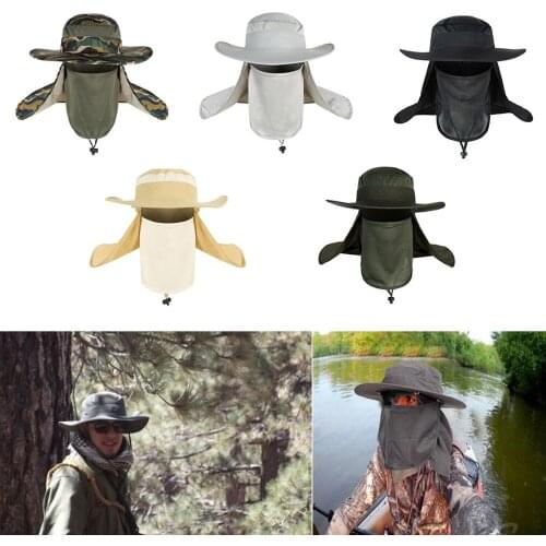 Unisex Outdoor Sport Hiking Visor Hat Summer Anti Mosquito UV Protection Face Neck Cove Bucket hat Fishing Cap