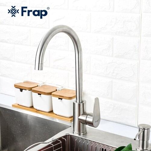 FRAP kitchen faucet stainless steel kitchen mixer faucet water taps cold and hot water single handle faucet grifo cocina