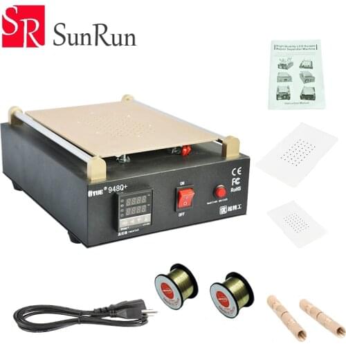 UYUE 948Q+ Built-in Vacuum Pump Mobile phone LCD Screen Separator Machine Max 11 inches Lens Glass Repair + 100m Cutting Wire