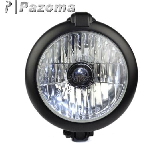 Motorcycle Emark Vintage Headlight Lighting Moto Classic H4 12V Headlamp Front Lamp for Harley Bobber Chopper Custom