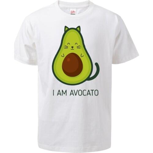 I Am Avocato Print Mens T Shirt 2020 New Arrival Cute Cats Print Short Sleeve Tee Fashion Cotton O-Neck Streetwear Cool Tops