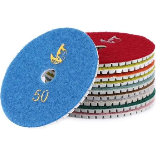 1pc 4"/100mm Wet/Dry Polishing Pad Granite Marble Stone Flexible Sanding Disk Polisher Disc