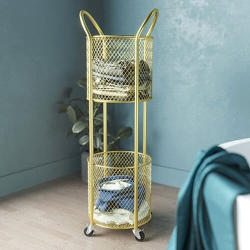 2021 Nordic Pink Multi-function Storage shelf Coffee Table Stroller Flower Stand Living Room Mobile Sofa Side Tables Dining Cart