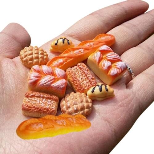 6pcs/set Bread For 1/12 Dollhouse Miniature Breakfast Kitchen Acessories Simulation Food Dollhouse Toys Dropship
