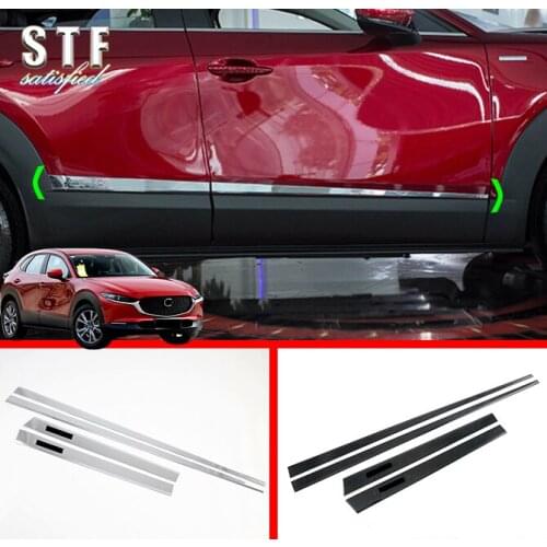 ABS Car Decoration Side Door Line Garnish Body Molding Moulding Trim For Mazda Cx-30 Cx30 2020 2021