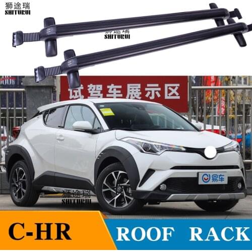 Car Luggage Rack Crossbar Roof Rack FOR TOYOTA C-HR Coupe 4 DOOR 2017-2020 2019 2018 LOAD 100KG BAR LED Roof Rails