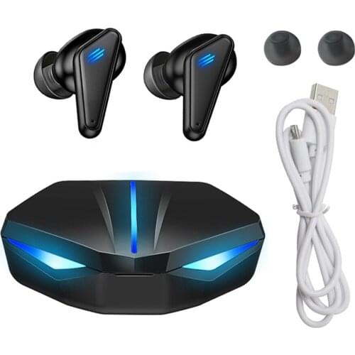Wireless Earbud Sports Noise Cancelling Ergonomic Gaming With Mic Bluetooth 5.0 Music Portable Lightweight Deep Bass Earphones