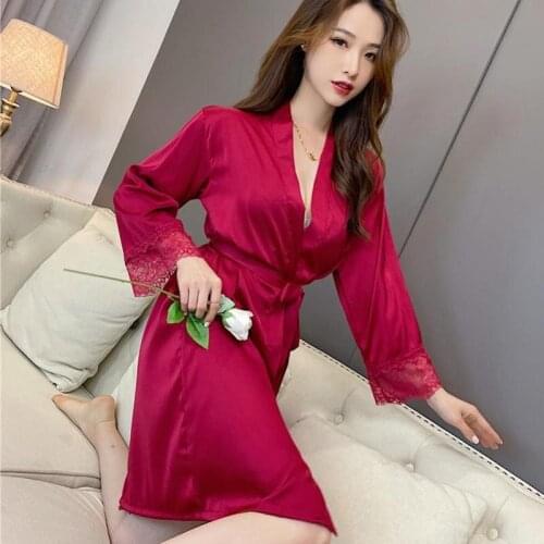 Bride Wedding Kimono Robe Short Nightwear Casual Satin Bathrobe Gown Women Nightwear Intimate Lingerie Summer New Sleepwear
