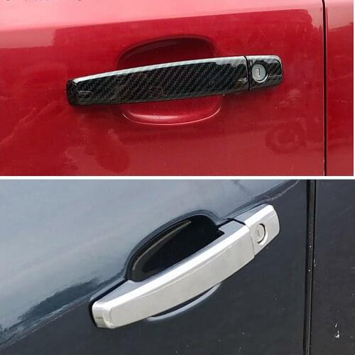 For Vauxhall Antara Corsa Zafira MK2 Signum Carbon Fiber Color Modify Refit Chrome Door Handle Cover Trim Protection Sticker