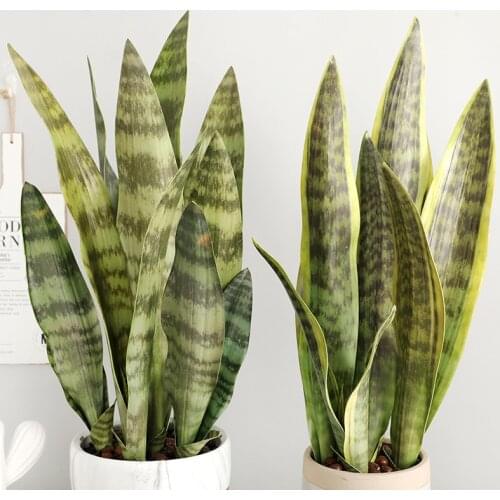 Fake Desert Plants Artificial Flower Sansevieria Trifasciata Simulation Succulent Agave Plant Home Office Shop Garden Decor