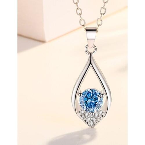 KOFSAC New Fashion Net Red Same Micro Inlay Zircon Cloud Water Love Pendant Necklaces For Women Jewelry Lady Wedding Accessories