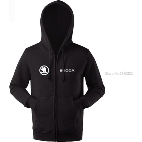 Male 4S shop tooling coats autumn and winter Skoda zipper sweatshirt staff clothes car logo hoodie overalls jackets