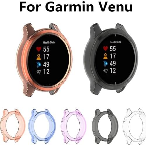 Soft Protective Case For Garmin Venu Cover Frame TPU Crystal Clear Silicone Protector Shell For Garmin Venu Watch Accessories