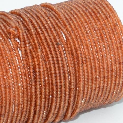 Natural Garnet / Labradorite / Sunstone / Black Spinel Faceted Ronelle Beads 1.2mmx2.2mm