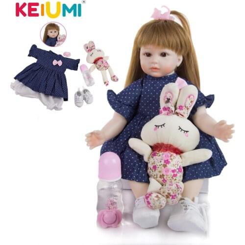 New Arrival Reborn Girl Baby Doll Toys 49 CM Cotton Body Vinyl Adorable Princess DIY Baby Doll For Kids Birthday Christmas Gifts