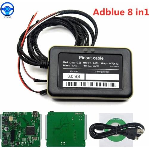 Original AdBlue Emulator System Box 9 IN 1 AdBlue 8in1 V3.0 BS Super Quality adblue 8 in 1 free shipping