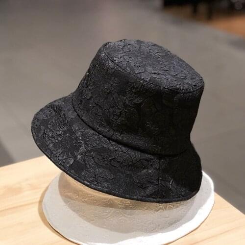 Harajuku Korean Student Fisherman Bucket Hat For Women Summer Casual Sun Hat Lace Flat Top Fashion Basin Cap Sun Protection