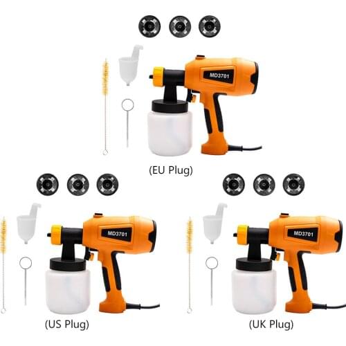 550W Spray Gun, High Power Home Electric Paint Sprayer, 4 Nozzle & 800 ml Large capacity Easy Spraying and Clean for Beginner